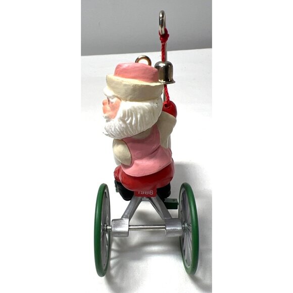 Hallmark 1986 Santa On Ice Cream Tricycle Ornament Collectors Series - Picture 5 of 5